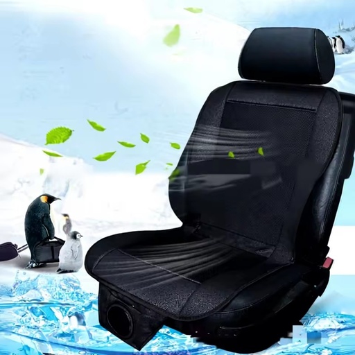 Summer Luxury Tesla Compatible Polyester Car Cooling Seat Cushion with Cold Air Breathable Blowing Function