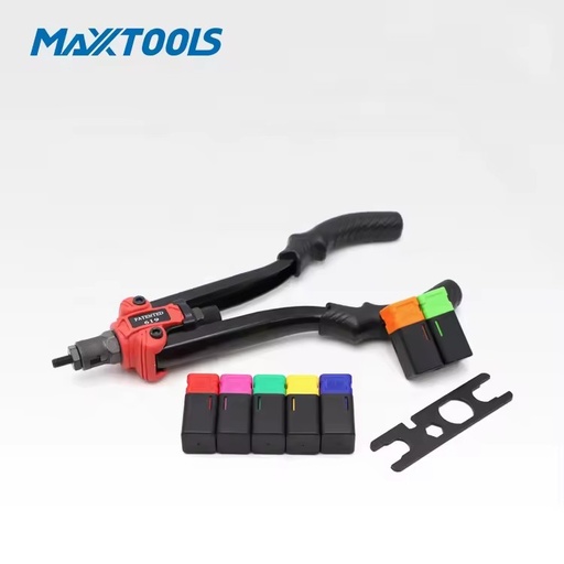 350mm Hand Nut Riveter M3-M12 Carbon Steel Rivet Nut Tool Heavy Duty Manual Rivnut Gun with Spanner for Metalworking