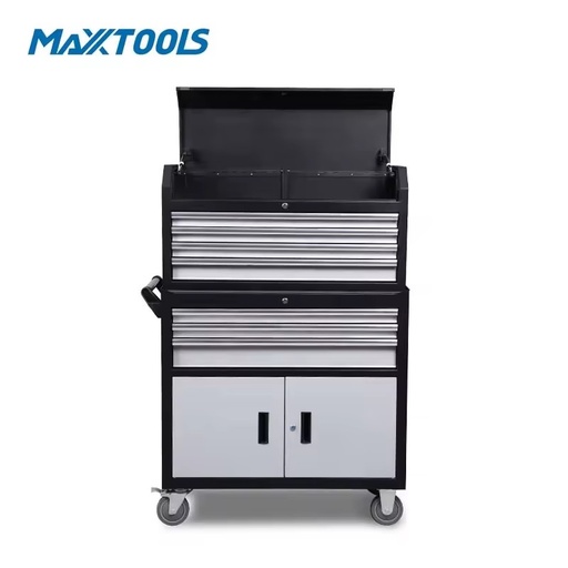 7 Drawer Heavy Duty Rolling Tool Cabinet with Lock, Metal Workshop & Garage Tool Storage