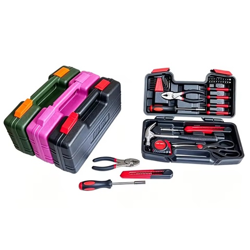Top Selling Compact Mechanic Tool Set Multi-tool Box with Pliers Hammer Tape Measure Scissors for Apartment Essentials Gift Item