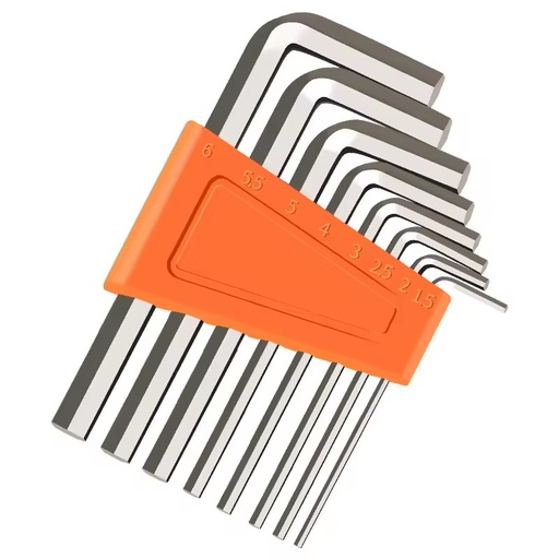 8 Piece Hexagon Wrench Set Short Wrench Tool Use Nickel-Zinc-Plated Steel Machine Tools Type
