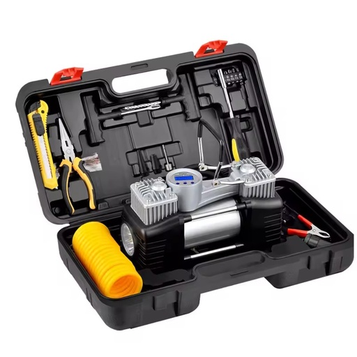 Portable Off-Road Car Air Pump Double Cylinder High Pressure High Power Tool ABS Plastic Handle Various Material Packaged Bag