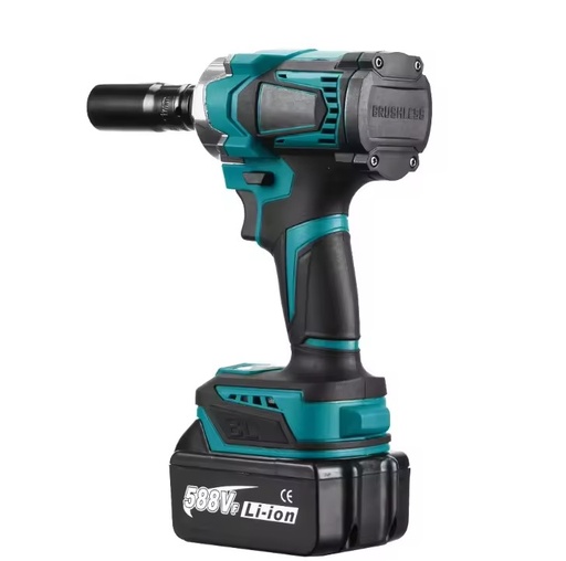 Best-Selling Brushless 21V Battery-Powered High-Torque Impact Wrench Light Forward/Reverse Function 1/2 Drive 1200N Max Torque