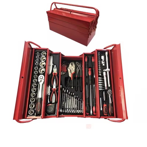 Caja De Herramientas 85pcs Tool Box 3 Layers Spanner Wrench Screwdrivers Household Tool Kit Set in Metal Box Socket Set