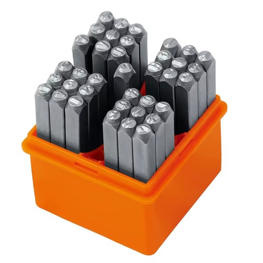 37pcs Number and Letter Stamp Set 1/8 3mm A-Z & 0-9 + Love Punch Imprinting Metal Stamping Kit Plastic Wood Leather