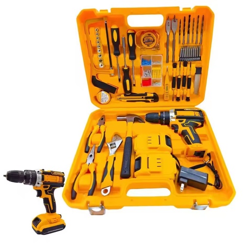 Brand New Hand Drill Set Export Lithium Battery Drill 18-21V 10mm Max Drilling Diameter Multi-function Set Electrical Tools