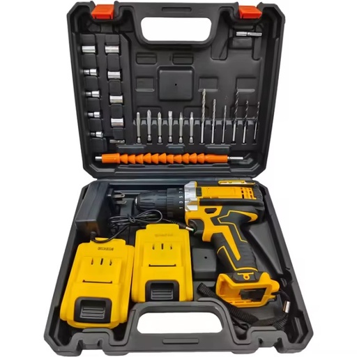 Brushless Hand Drill Cross-Border Hot-Selling Household Multifunctional Rechargeable Lithium-Ion Electric Screwdriver Dual Speed