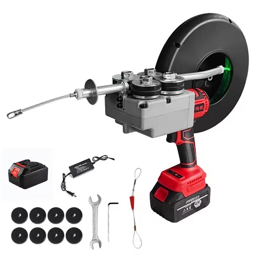Cross-border Pull Wire Machine Lithium Battery-Powered Multi-Power Electric Perforation Full-Automatic 20-40m Full-Length Cable