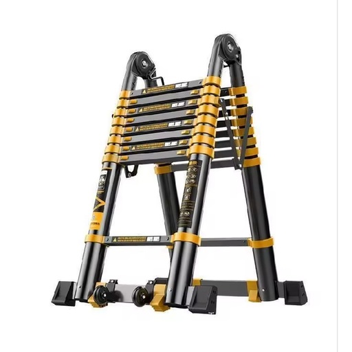 Aluminum Alloy Telescopic Zigzag Foldable Single Sided Industrial Ladder Modern 6 Steps 2.3m 150kg Load Capacity Multifunctional