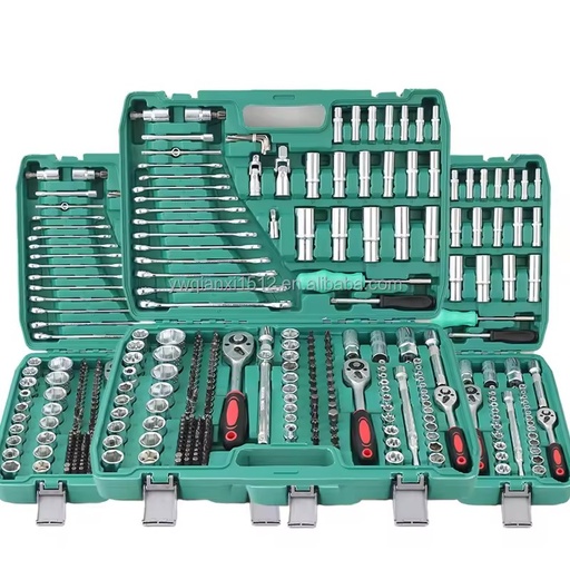 Professional 216 Pcs Carbon Steel Hand CR-V OEM Combination Car Repair Toolbox Set Ratchet Wrench Portable Durable Easy-to-Use