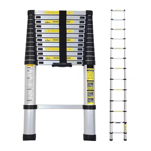 Movable Heavy Duty Roofing Collapsable Rolling Extension Ladder Telescopic Household Ladder