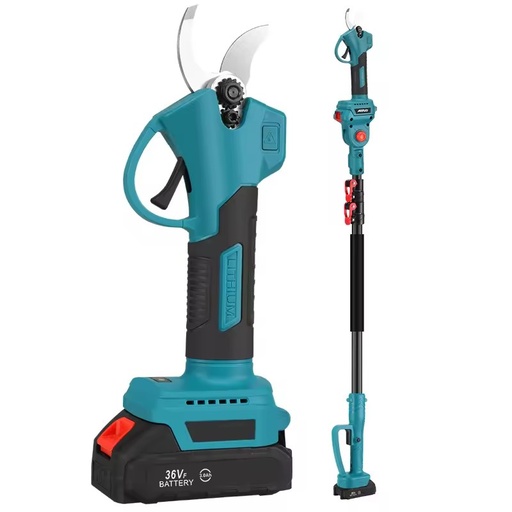 Cordless Electric Pole Chainsaw 21V Lithium Battery High Branch Pruning Saw Telescopic Garden Logging Tool with Pole Kit