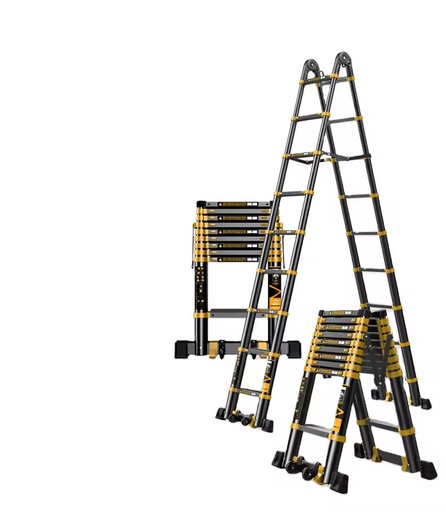 Factory Delivery Telescopic Extended Ladder Aluminum Alloy Folding Ladder Portable Multifunctional Ladder