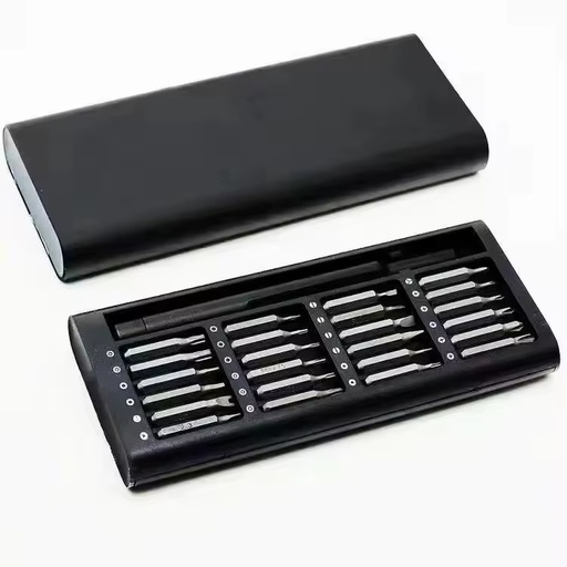 Magnetic Precision Screwdriver Kit 24 in 1 with Steel Handle & Magnetic Storage Case DIY Electronics Repair Tools