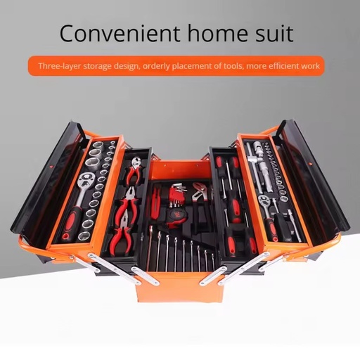 Heavy-Duty 85-Piece Auto Repair Tool Kit with Hard Case-Hand Operated Mechanics Tool Set for Car Home & Industrial Use