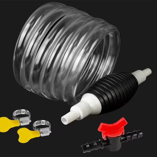 DIY Manual Fuel Transfer Siphon Pump with Plastic Handle | Leak-Proof Valve for Car & Motorcycle Oil/Water Transfer