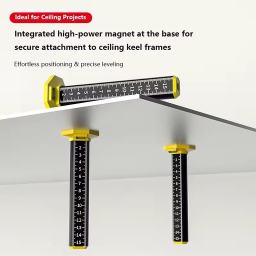 Industrial DIY Grade Aluminum Alloy Height Marking Tool Magnetic Base Precision Level Dual-Purpose Height Gauge Ruler