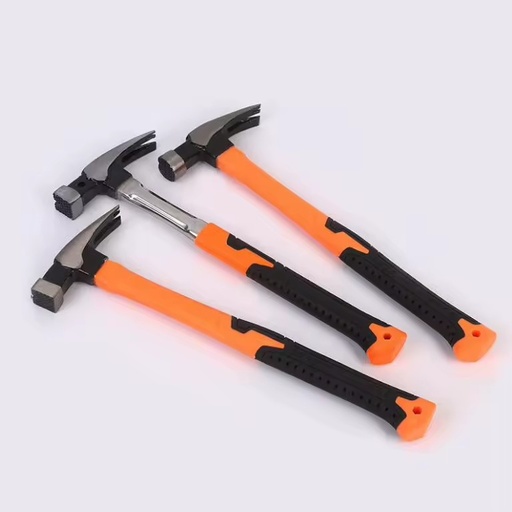 High Carbon Steel Claw Hammer Set with Anti-Slip Handle-Durable for Nail Pulling, Woodworking & Construction