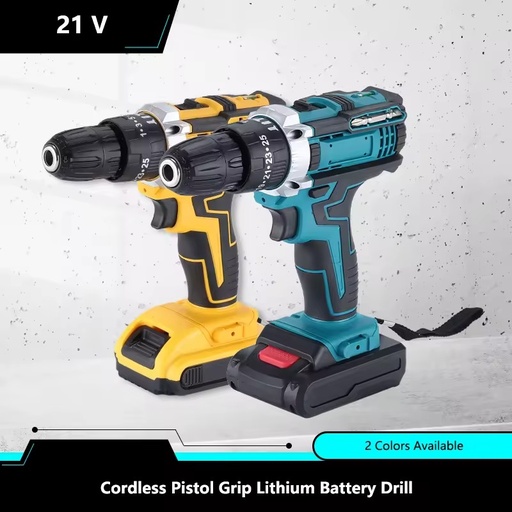 21V Electric Right Angle Cordless Drill with Reversible Keyless Chuck Infinite Speed Control Lithium Battery for Home Use