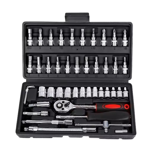 Cheap 46pc Hand Tools Accessory Ratchet Wrench Set Ratchet Car Repairing Tools Accessory Screwdriver Bits Set