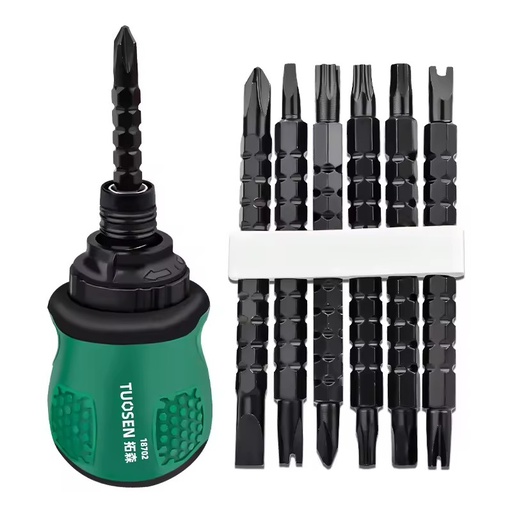 Multi-functional Dual Head Dual-use Screwdriver Cross Shaped Screwdriver Telescopic Adjustable Ratchet Screwdriver Set