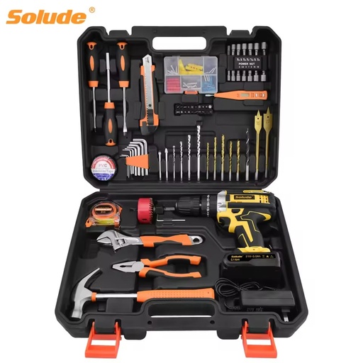 112 Piece Drill Machine Set Hand Tools Construction Outdoor Survival Cordless Tool Kits Power Tool Combo Kits