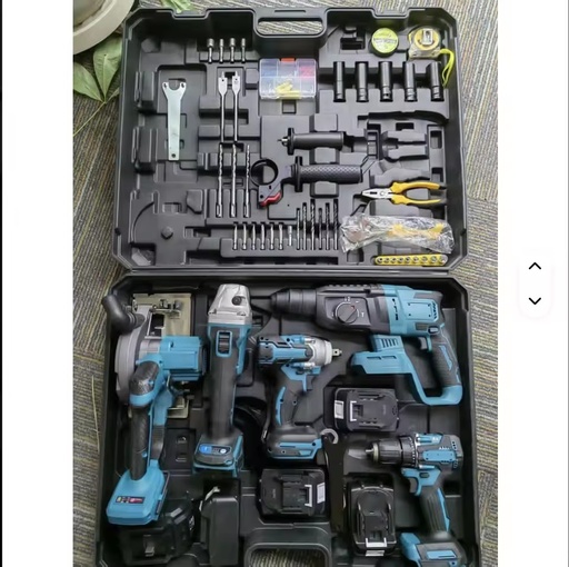 5-in-1 Brushless Power Tool Set OEM Lithium Battery Cordless Multi-Function Combination Tool with Power Supply