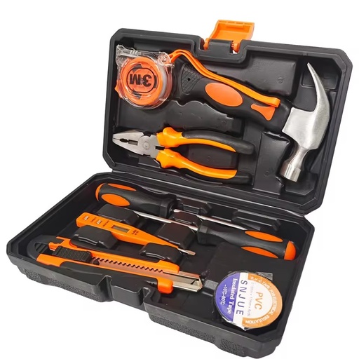 9pcs Carbon Steel Hand Tools Sets Car Kit Hammer Plier Mechanic Tools Set Household Repairing Other Hand Tools
