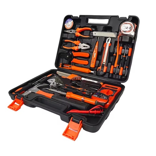Hand-operated Carbon Steel Electrical Household Tools Including Hammers Screwdrivers Oem Hard Case Tools Set Box Mechanic-001