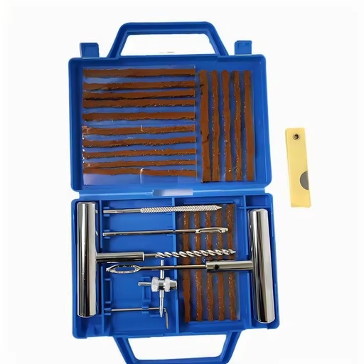 28pc Tire Repair Kit Heavy Duty, Flat Puncture Patch Tool Set, Fix Punctures and Plug Flats Patch Kit for Car, Truck, ATV, -001
