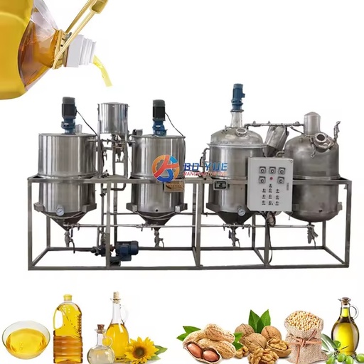 Full Automatic Palm Olien Oil Refining Machine Coconut Sunflower Oil Refinery Machine