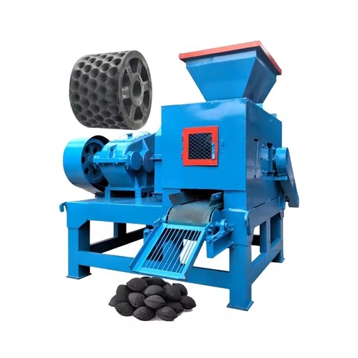 Coal Briquette & Charcoal Ball Press Machine Line with AC Motor High Capacity Production