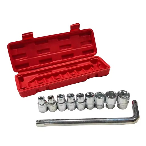 10 Pcs CRV L-handle Universal Heavy Duty Adjustable Size Socket Wrench Set Tools-001