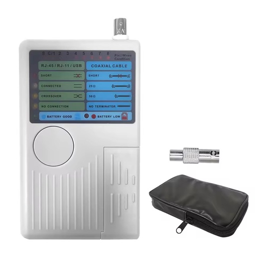 LAN Coaxial Battery Power Supply Cables Tracker Detector Remote RJ11 RJ45 USB BNC 4 in 1 Network Cable Tester