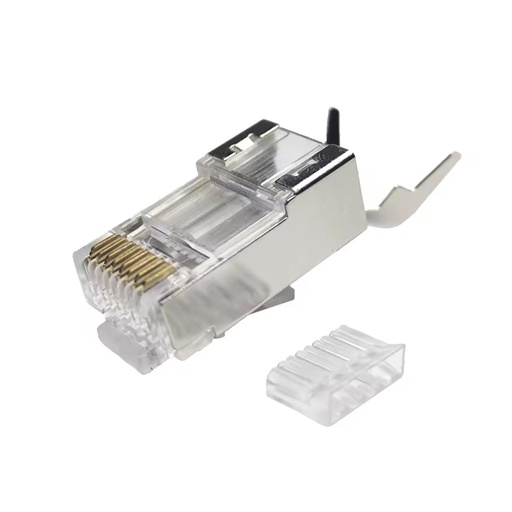 Ethernet STP FTP RJ 45 8p8c Cat6a Conector Modular Plug 8 Pin Pass Through Cat 7 Cat7 RJ45 Connector