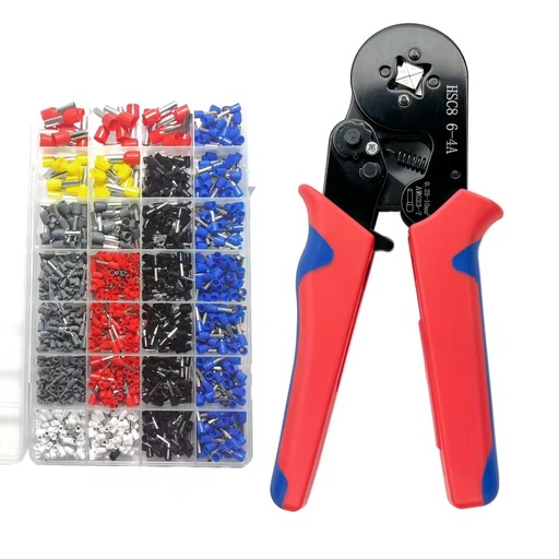 Wire Tubular Terminal Cord End HSC8 6-6 Crimper Plier Set 0 25-6mm2 HSC8 6-4A Ferrule Crimping Tool Kit With 1200