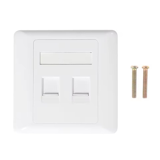 1 2 3 4 Port Network Module Face plate Panel RJ45 Plug 86 Type Ethernet Socket Wall Face Outlet RJ45 FacePlate