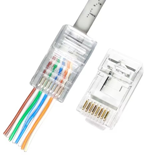 Ethernet Module Rj 45 Socket Connecteur Cat 6 Amp 23awg 8p8c Pass Through Utp RJ45 Cat6 Connector