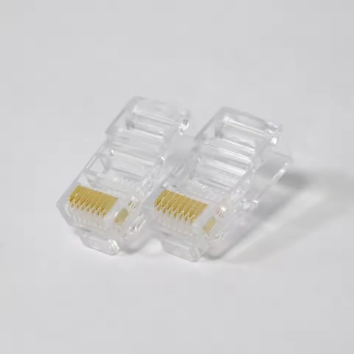 Ethernet Rj 45 Cabl Connector CAT5 UTP Modular Plug Pass Through Cat 5e Cat6 8p8c STP Pass Through Rj45 Connector