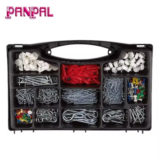 Wholesale 520PC Hardware Assortment of ABS Hanger Thumb Tack Drywall Anchor and Eye Screw