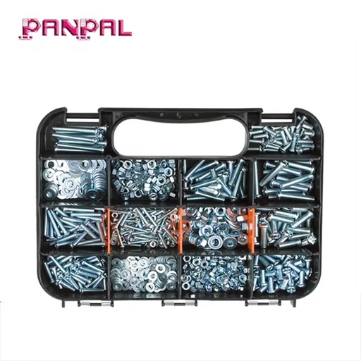 Manufacturer PP Box Screws Bolts and Nuts Assortment Kit Metric Machine Screws and Nuts and Bolts and Flat Washers