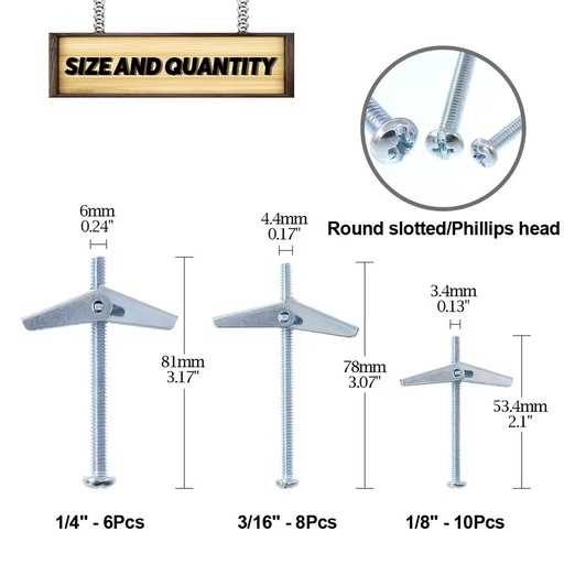 Spring Steel Anchor-Industrial Zinc Plated Steel with Screw