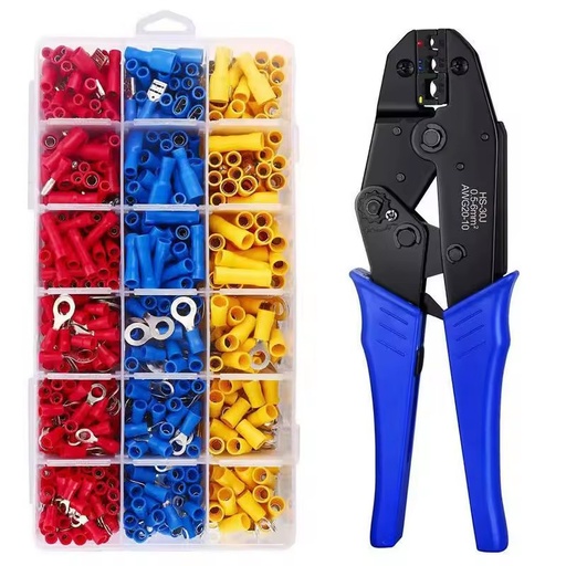30J 700Pieces HS-30J Multi-function Ratchet Type Terminal Crimping Plier Set