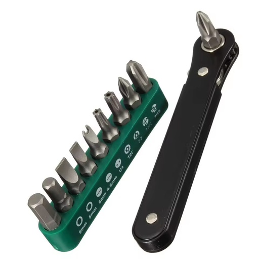 10 in 1 Socket Screwdriver Set L-shaped Angle Head Twin Wrench Driver Set Flat Phillips Torx Screwdriver Hand Repair Tools Set