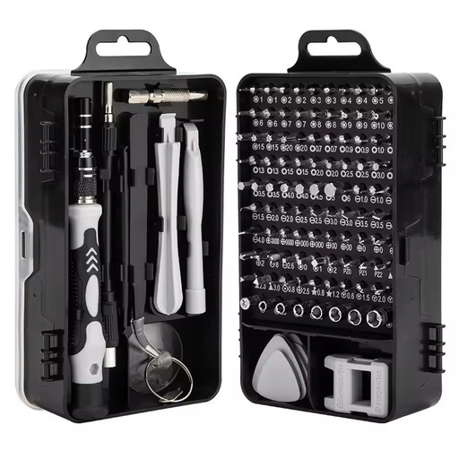Precision Professional Repair Tool Kit 115-Piece Screwdriver Set Magnetic Anti-Slip Handle Tweezers for Electronic