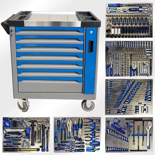 New 467PCS Mechanical Repair Tool Set 4S Shops Auto Repair Factories Home Maintenance Portable Drawer Tool Cart