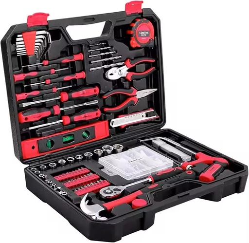 Professional Electrician Screwdriver Set Electric Drill Tape Measure-Battery-Powered Tool Kit Hard Case for Auto Maintenance