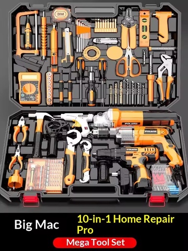 Toolbox Household Multifunctional Combination Tool Set Electrician Hardware Daily Maintenance Home Use N19