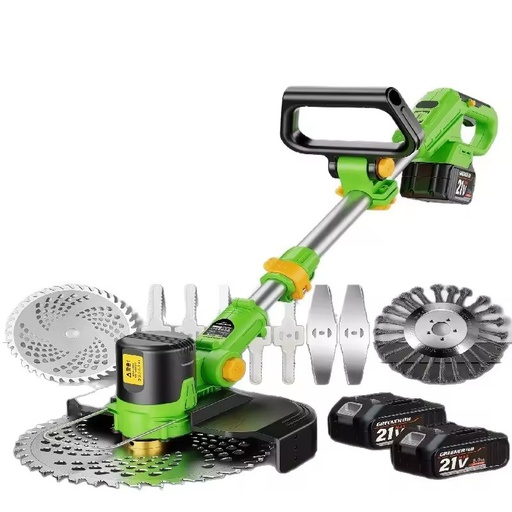 New 21V Lithium Ion High Power Lawn Mower Home Garden Weeder Rechargeable Long Lasting Cordless Lightweight Lawn Mower