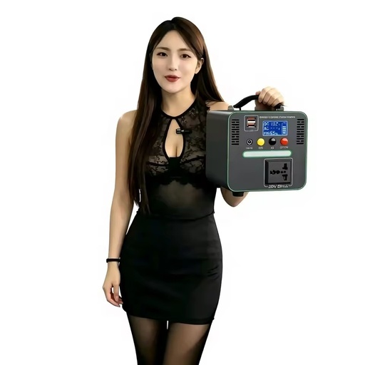 300W LiFePO4 Solar Powered Pure Sine Wave Outdoor Portable Energy Storage Power Supply for Night Market Road Trips Home Use